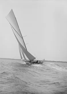 The Lady Anne making waves in a good breeze, 1912. Creator: Kirk & Sons of Cowes The Lady Anne making waves in a good breeze, 1912. Creator: Kirk & Sons of Cowes