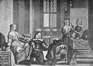 A Lady Buying Shoes, c1650, (1903). Artist: Wenceslaus Hollar A Lady Buying Shoes, c1650, (1903). Artist: Wenceslaus Hollar
