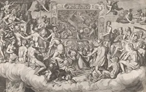 Lament of the Art of Painting (Upper Half), 1579. Creator: Cornelis Cort Lament of the Art of Painting (Upper Half), 1579. Creator: Cornelis Cort