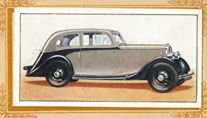 Transportation In The Thirties Prints: Lanchester 10 Streamlined Saloon, c1936