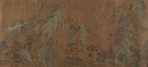 Ming Dynasty Landscape Print, Qiu Ying Style