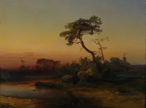 Pine Tree Landscapes Prints: Landscape with Pine tree