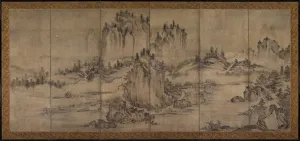 Muromachi Period Painting Prints: Landscape, second half of the 1500s. Creator: Unknown