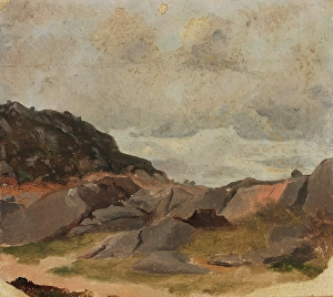 Romantic Era Landscapes Prints: Landscape Study, probably 1830. Creator: Adolph Tidemand