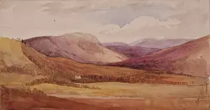 Scottish Heritage Art Prints: Landscape - Tree-covered Valley, c1840s. Creator: John Phillip
