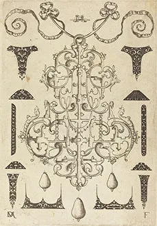 Large Pendant, Surrounded by Twelve Small Studs Print, 1593
