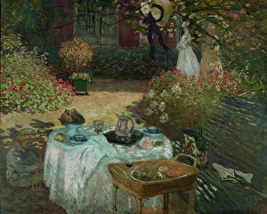 Le dejeuner, 1873. Artist: Monet, Claude (1840-1926) Le dejeuner, 1873. Artist: Monet, Claude (1840-1926)