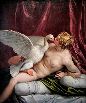 Leda and the Swan, 1585. Artist: Veronese, Paolo (1528-1588) Leda and the Swan, 1585. Artist: Veronese, Paolo (1528-1588)
