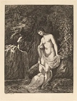 Leda and the Swan, 1770. Creator: Salomon Gessner Leda and the Swan, 1770. Creator: Salomon Gessner