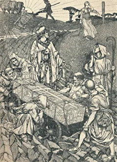 British Book Illustration Prints: The Legend of St. Cuthbert, Pen Drawing, 1891-1920, (1923). Artist: Robert Spencer
