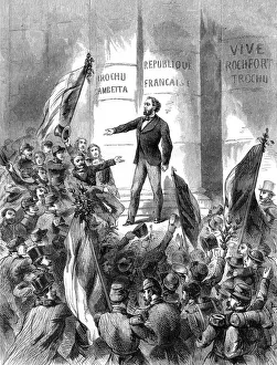 Leon Gambetta proclaiming the Republic of France, 4th September 1870 (1882-1884) Leon Gambetta proclaiming the Republic of France, 4th September 1870 (1882-1884)
