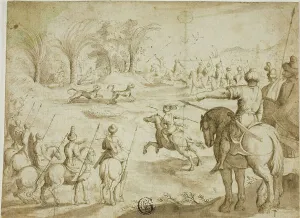 Black And White Wildlife Images Prints: Leopard Hunt in Persia, n.d. Creator: Unknown