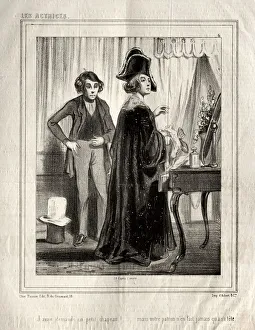 French Satirical Print, 1843: Les Actrices