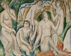 Naked Women In Art Prints: Les baigneuses, c1908. Creator: Andre Derain