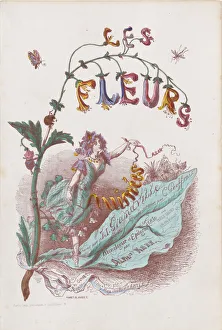 Les Fleurs Animées, Title Page, 1847. Creator: Jean Ignace Isidore Gerard Les Fleurs Animées, Title Page, 1847. Creator: Jean Ignace Isidore Gerard