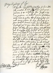Letter from Oliver Cromwell to William Lenthall, 14th June 1645.Artist: Oliver Cromwell Letter from Oliver Cromwell to William Lenthall, 14th June 1645.Artist: Oliver Cromwell