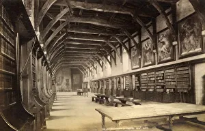 Prints of The Library, Durham Cathedral, 1893. The Romanesque cathedral in Durham dates almost entirely from the 12th century Durham Castle And Cathedral Prints: Heritage Images Print: Durham Cathedral Library, 1893