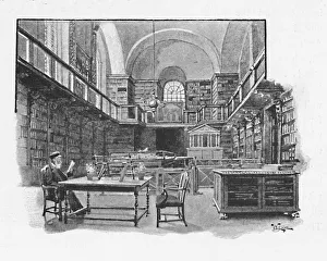 The Library, St. Pauls Cathedral, 1891. Artist: William Luker The Library, St. Pauls Cathedral, 1891. Artist: William Luker