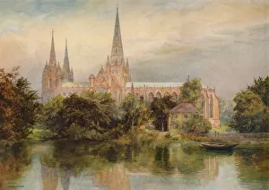 Lichfield Cathedral, 1902, (1938). Artist: Richard Henry Wright Lichfield Cathedral, 1902, (1938). Artist: Richard Henry Wright