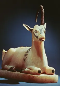 Lid of an unguent jar in the form of an ibex, from Tutankhamuns tomb, 14th century BC Lid of an unguent jar in the form of an ibex, from Tutankhamuns tomb, 14th century BC