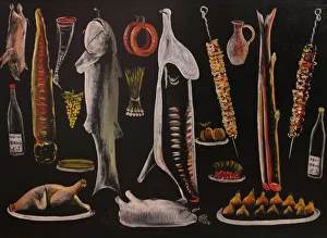 Prints of Still Life. Found in the Collection of State Georgian Art Museum, Tiflis (Tbilisi) Niko Pirosmani Prints: Still Life Print, State Georgian Art Museum Collection