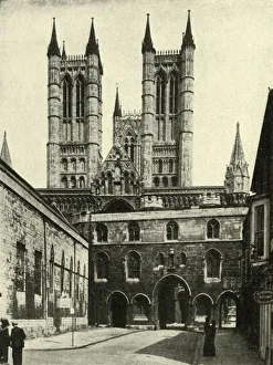 Lincoln Cathedral Prints: Lincoln Cathedral and The Exchequer Gate, c1948. Creator: Unknown