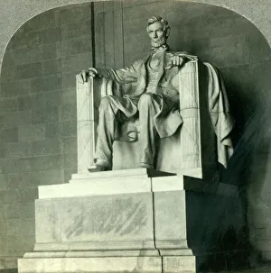 Lincoln Triumphant, The Great Statue in the Lincoln Memorial, Washington D.C., c1930s Lincoln Triumphant, The Great Statue in the Lincoln Memorial, Washington D.C., c1930s