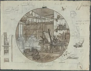 Lithographic Art Centre Prints: Lithographic Workshop, 19th century. Creator: Unknown