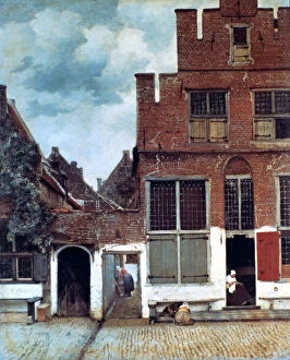 Images Dated 19th September 2005: The Little Street, c1658. Artist: Jan Vermeer