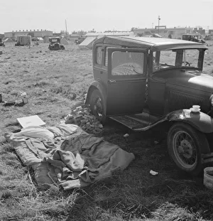 Living conditions for migrant potato pickers, Tulelake, Siskiyou County, California, 1939. Creator: Dorothea Lange Living conditions for migrant potato pickers, Tulelake, Siskiyou County, California, 1939. Creator: Dorothea Lange