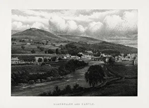 Llangollen and castle, Denbighshire, north Wales, 1896 Llangollen and castle, Denbighshire, north Wales, 1896