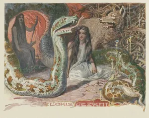 Lokis brood. From Valhalla: Gods of the Teutons, c. 1905 Lokis brood. From Valhalla: Gods of the Teutons, c. 1905