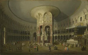 London: Interior of the Rotunda at Ranelagh, 1754. Artist: Canaletto (1697-1768) London: Interior of the Rotunda at Ranelagh, 1754. Artist: Canaletto (1697-1768)