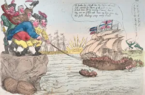 Hand Coloured Etching Art Prints: A Long Pull A Strong Pull and a Pull Altogether, November 25, 1813. November 25, 1813