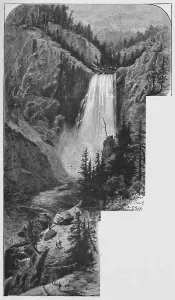 Rocky Mountains Scenic Views Prints: The Lower Falls, 1883