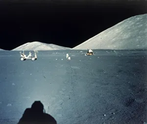Lunar landing site, Apollo 17 mission, December 1972. Creator: NASA Lunar landing site, Apollo 17 mission, December 1972. Creator: NASA