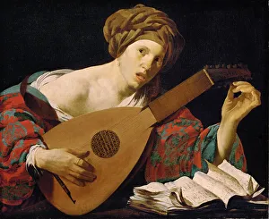 Fine Art Musical Instruments Prints: The Lute Player