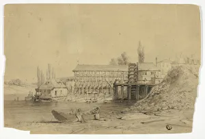Machine de Marly, 1843. Creators: Unknown, Percival Machine de Marly, 1843. Creators: Unknown, Percival