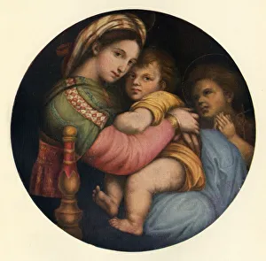 The Madonna Della Sedia, c1514, (c1912). Artist: Raphael The Madonna Della Sedia, c1514, (c1912). Artist: Raphael