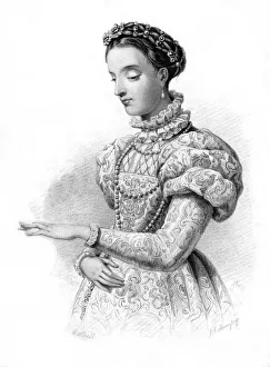 Magdalene of France, (19th century).Artist: JC Armytage Magdalene of France, (19th century).Artist: JC Armytage