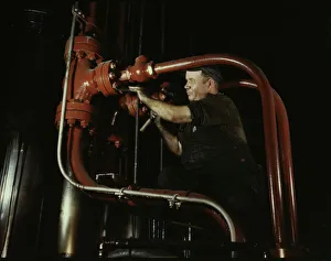 World War Two Industry Prints: Maintenance man at the Combustion Engineering Co