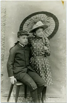 Famous Physicist Portraits Prints: Maja and Albert Einstein, ca 1893
