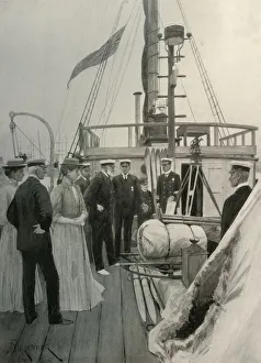 Their Majesties The King and Queen Inspecting...the Nimrod at Cowes, 1907, (1909) Their Majesties The King and Queen Inspecting...the Nimrod at Cowes, 1907, (1909)