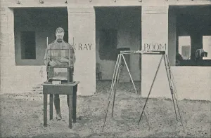 Medical Equipment History Prints: Major Battersby using the Localizing Apparatus, c1890, (1910)