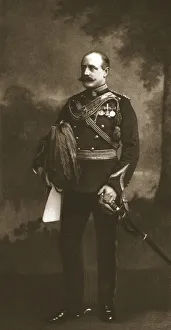 Monochrome Military Portraits Prints: Major Eustace Crawley, 1911. Creator: Unknown