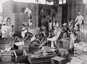 Samuel Bourne Photography Prints: Making tea boxes, Bengal, c1920. Creator: Bourne & Shepherd
