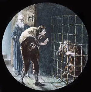 John Bunyan Artwork Prints: The Man in the Cage, c1910. Creator: Unknown
