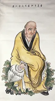 Heritage Watercolour Paintings Prints: A man or deity, (unknown date). Creator: Unknown
