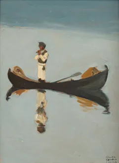Man fishing, 1908. Artist: Gallen-Kallela, Akseli (1865-1931) Man fishing, 1908. Artist: Gallen-Kallela, Akseli (1865-1931)