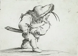 Jacques Callot Etchings Prints: Man About to Pull his Sabre, 1616. Creator: Jacques Callot